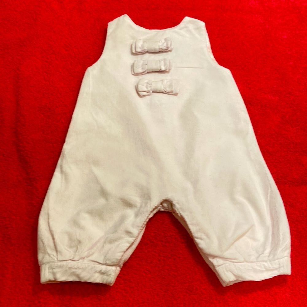 JACADI Pink Lightweight Corduroy Overalls EXCELLENT (EUC) condition Size 1 Month